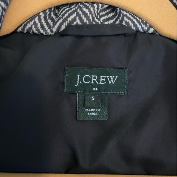 J. Crew Black and White Herringbone Vest Size Small - Picture 5 of 7